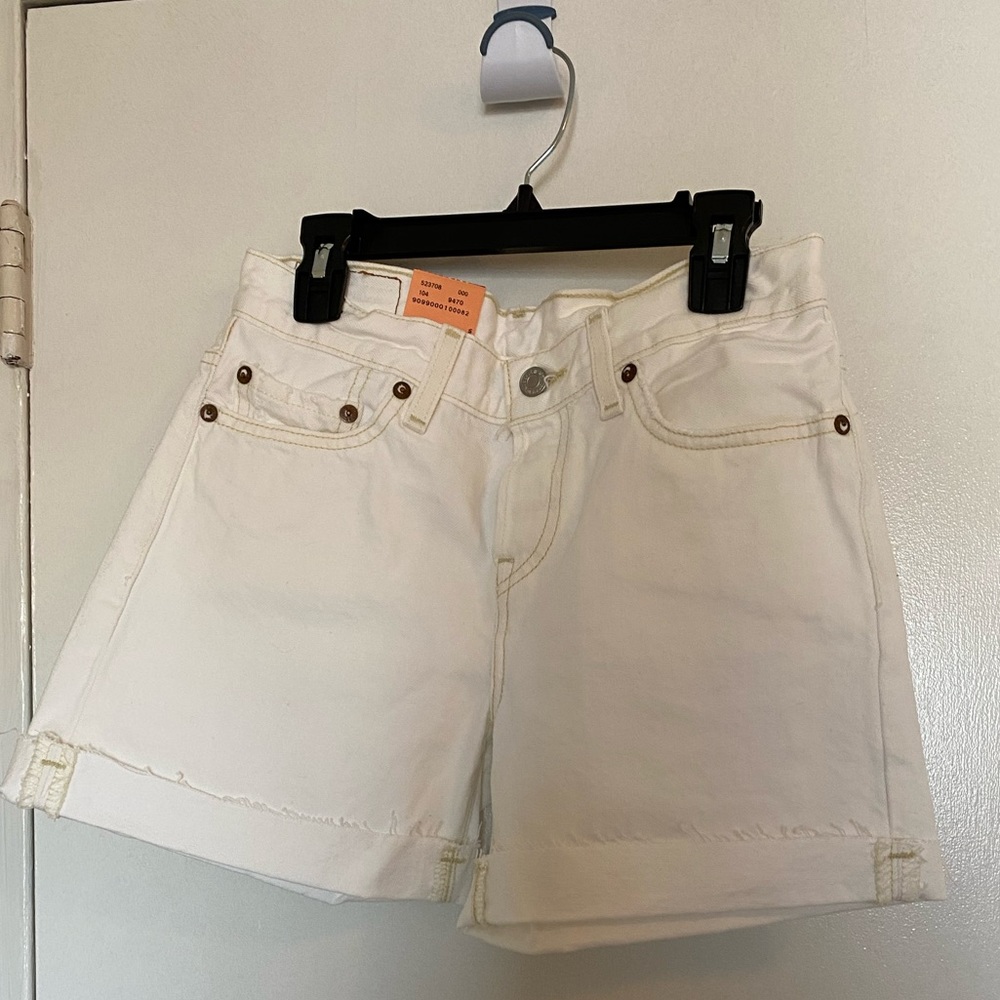 501 Levi Jean shorts size 25 white